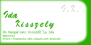 ida kisszely business card